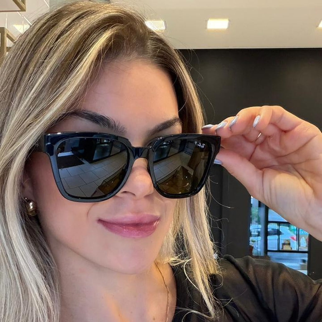 Óculos de Sol Ray-Ban Quadrado Preto