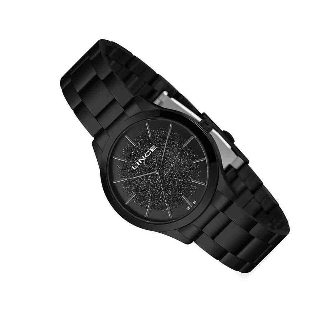 Relógio Lince Feminino Trend Preto Aço