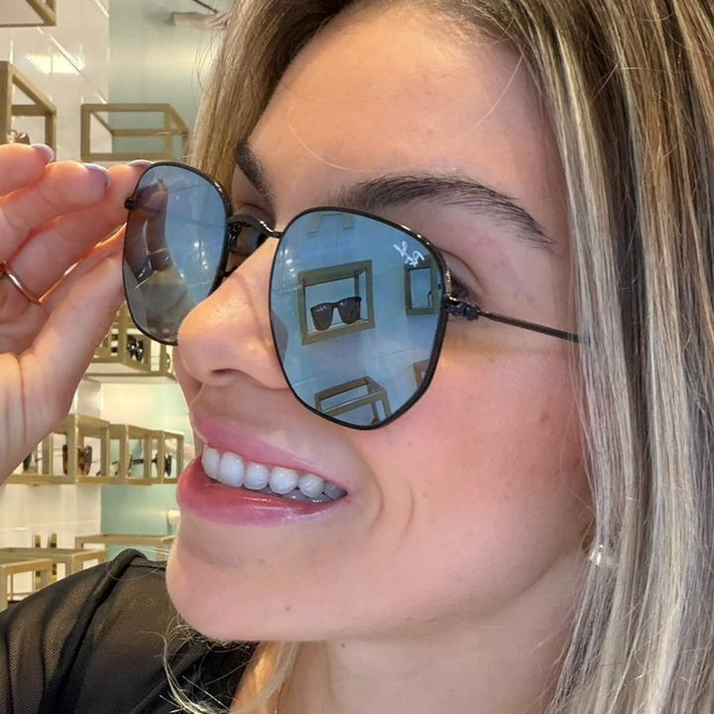 Óculos de Sol Ray-Ban Hexagonal Preto