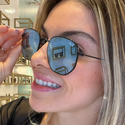Óculos de Sol Ray-Ban Hexagonal Preto