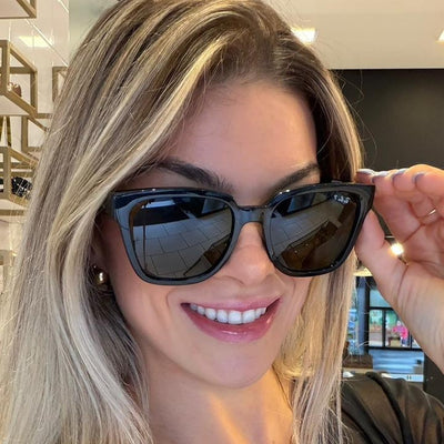 Óculos de Sol Ray-Ban Quadrado Preto