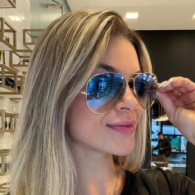 Óculos de Sol Ray-Ban Aviador Prata